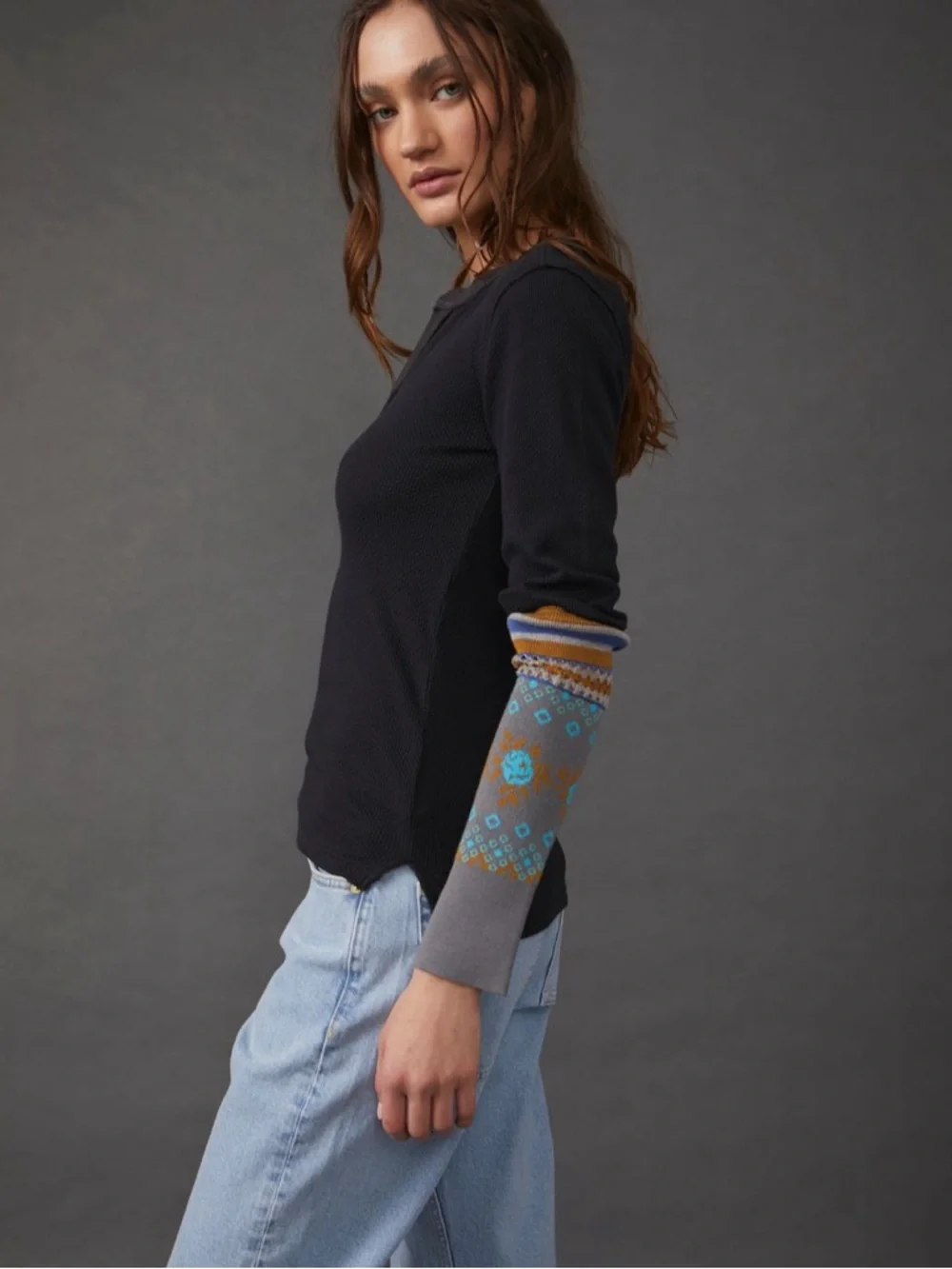 Free People We the Free Mikah Layering Cuff Thermal Top